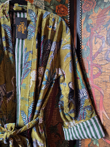 Velvet Luxe Robe - Sage Safari
