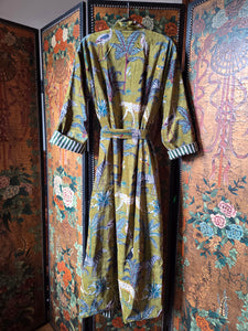 Velvet Luxe Robe - Sage Safari