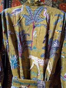 Velvet Luxe Robe - Sage Safari