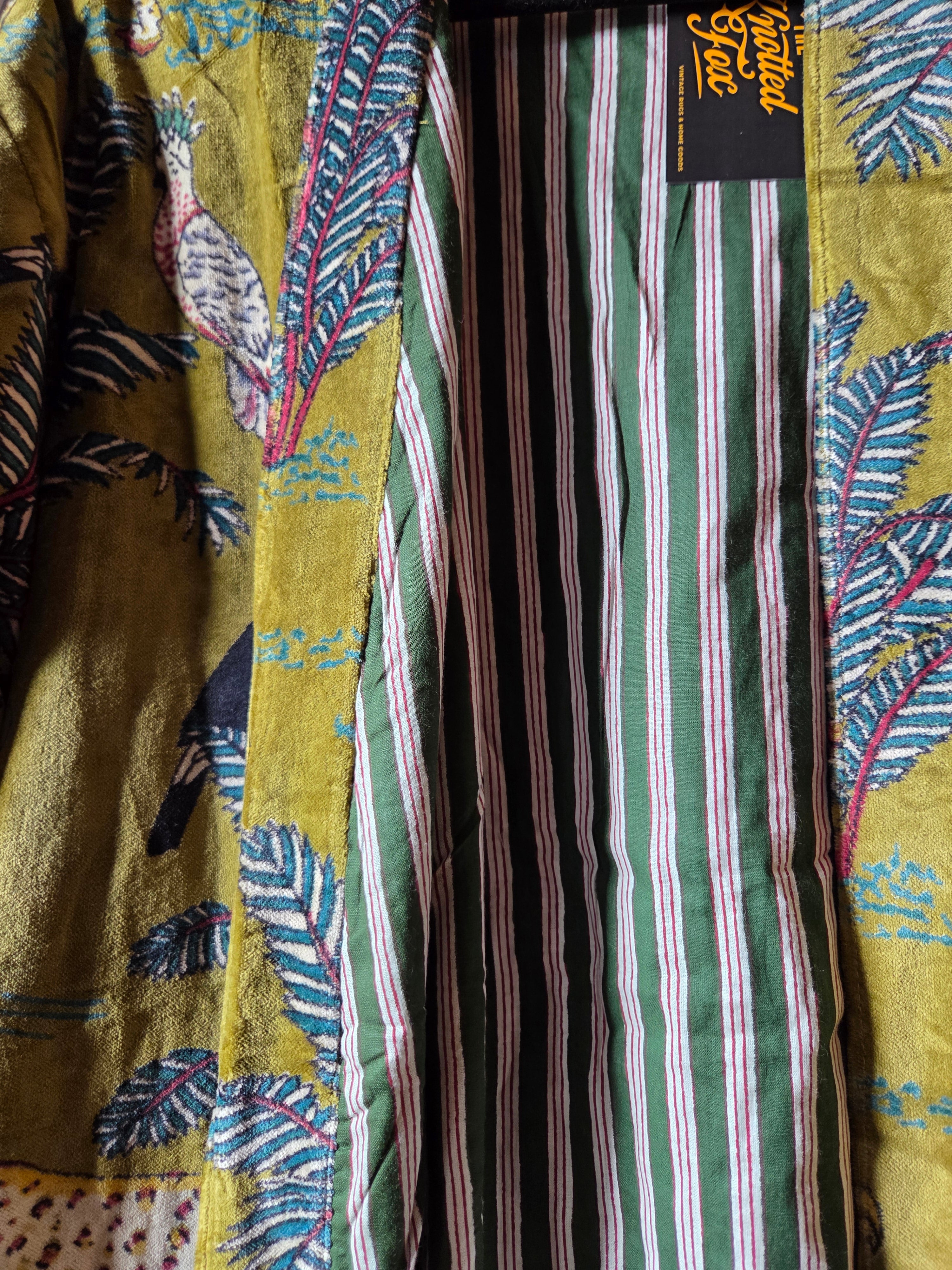 Velvet Luxe Robe - Sage Safari